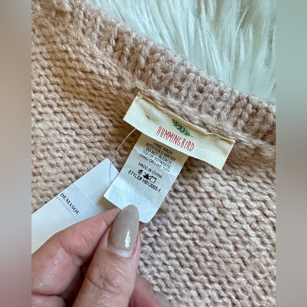 Sweater knit poncho / open cardigan - Picture 5 of 6